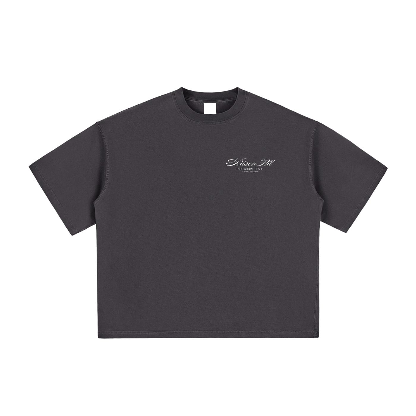 ARISEN™ Vintage Washed Boxy T-Shirt (Onyx Black)