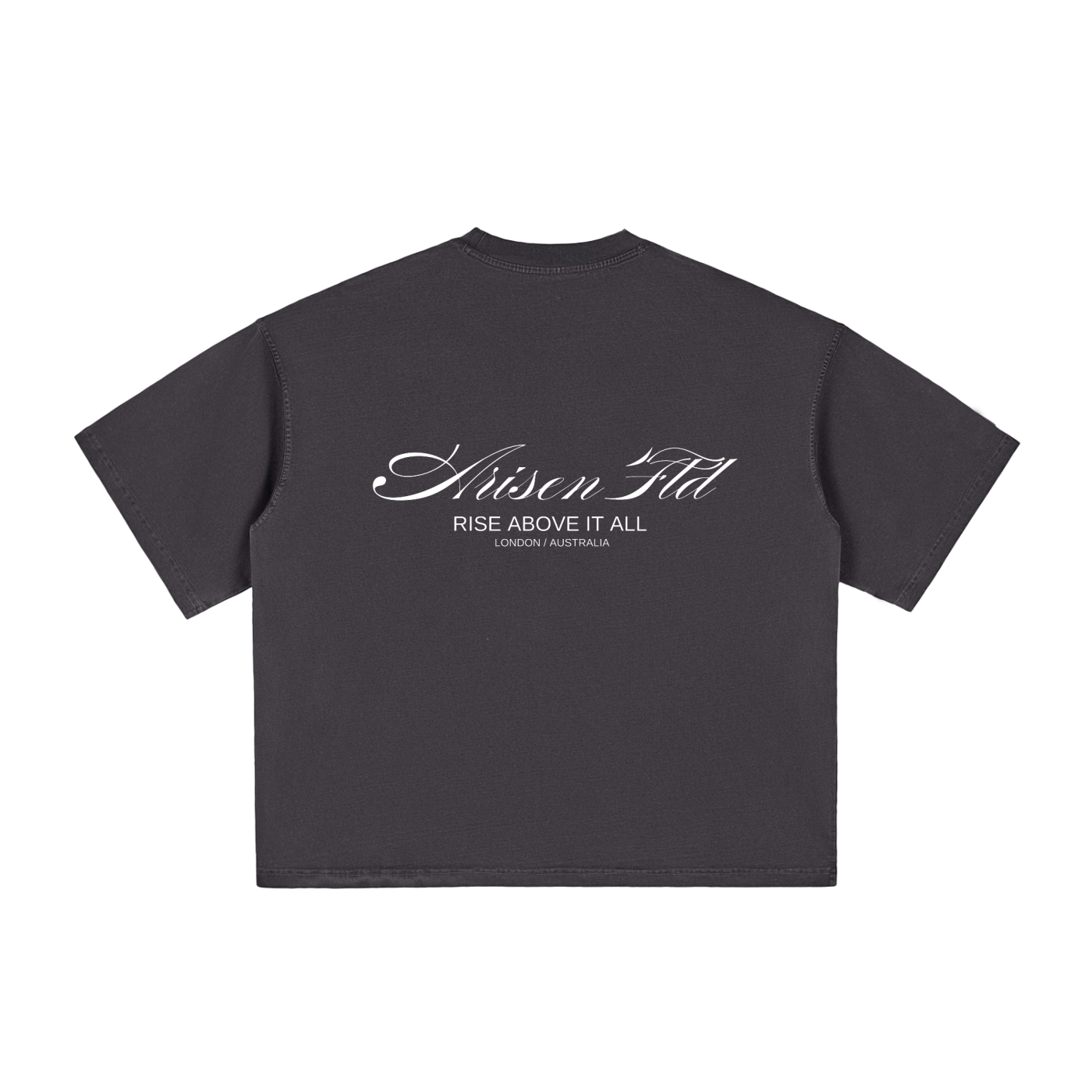 ARISEN™ Vintage Washed Boxy T-Shirt (Onyx Black)