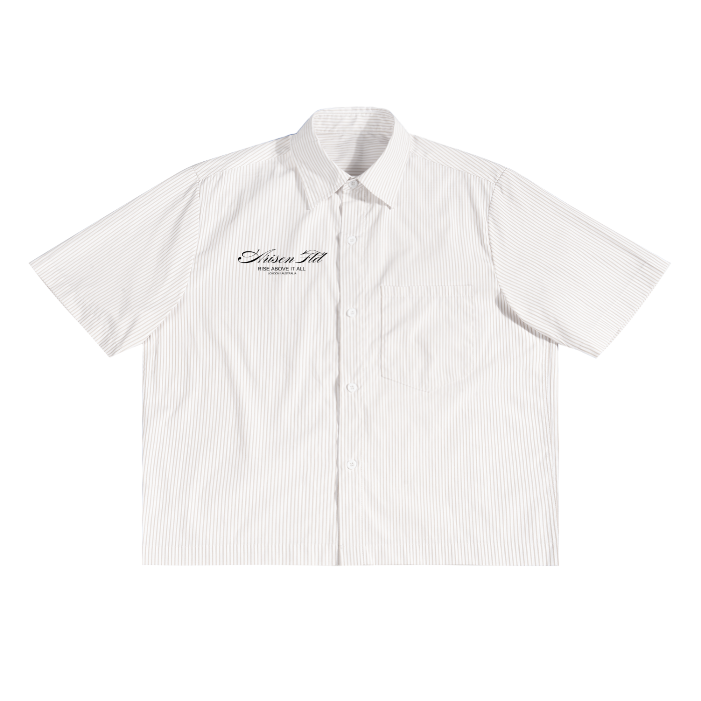 ARISEN™ Striped Boxy Shirt (Pearl White)