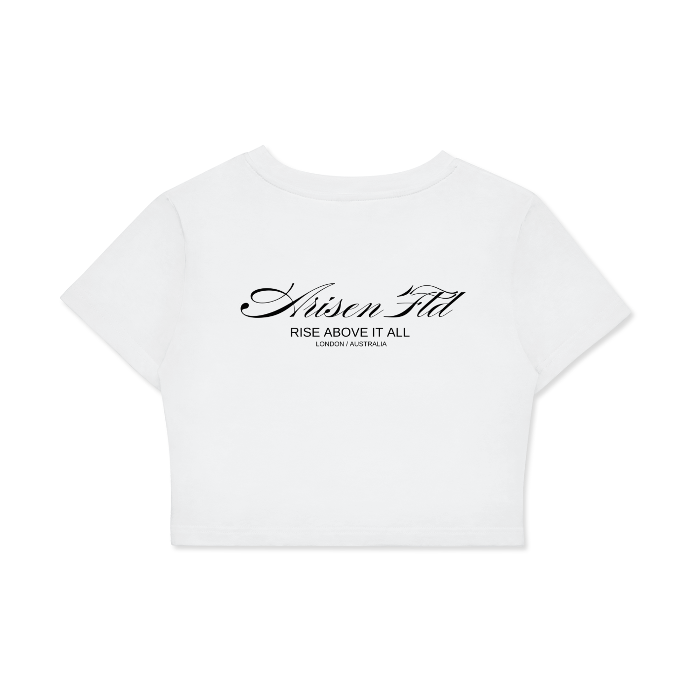 ARISEN™ Fitted Crop Cotton T-Shirt (Arctic White)