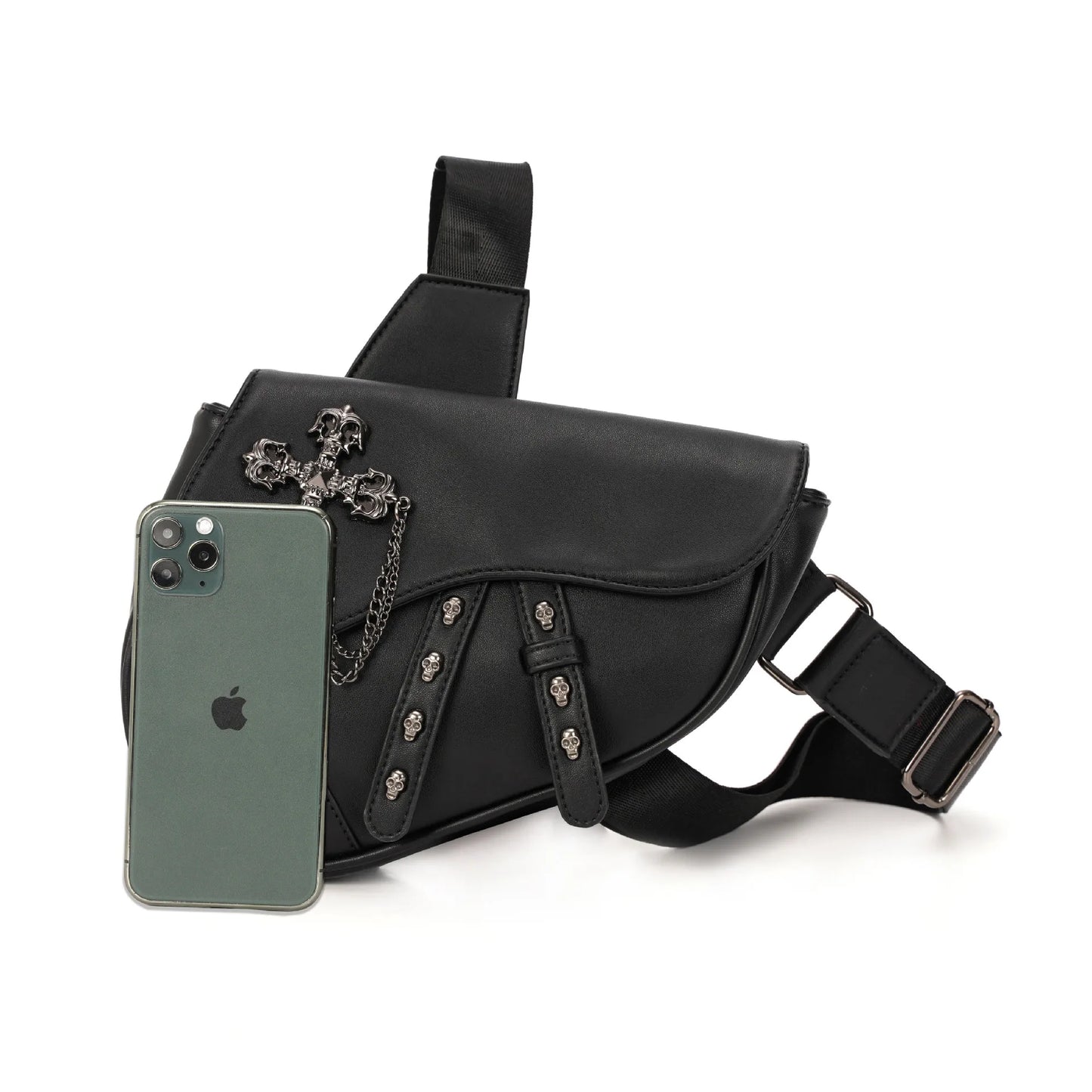 ARISEN™ Leather Saddle Bag (Black)