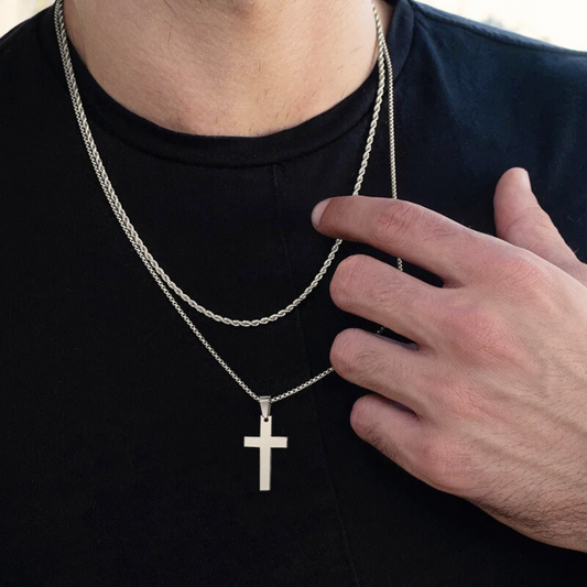 ARISEN™ Cross & Chain Set (Silver)