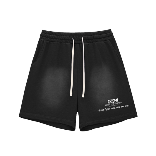 ARISEN™ Raw Edge Cotton Shorts