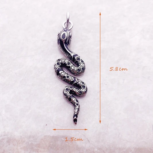 ARISEN™ Black Snake Pendant (Sterling Silver)