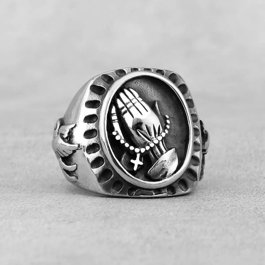 ARISEN™ Prayers Up Signet Ring (Silver)