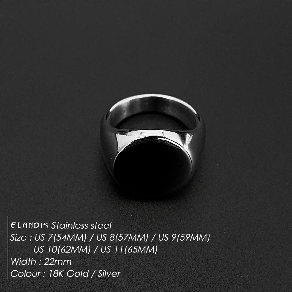 ARISEN™ Smooth Signet Ring (Gold/Silver)