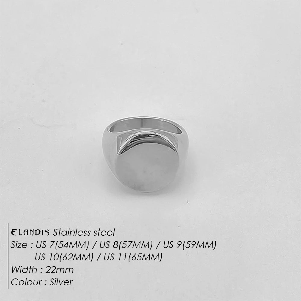 ARISEN™ Smooth Signet Ring (Gold/Silver)