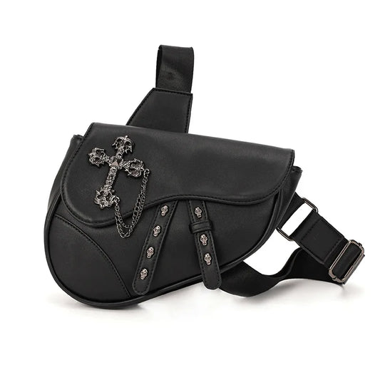 ARISEN™ Leather Saddle Bag (Black)