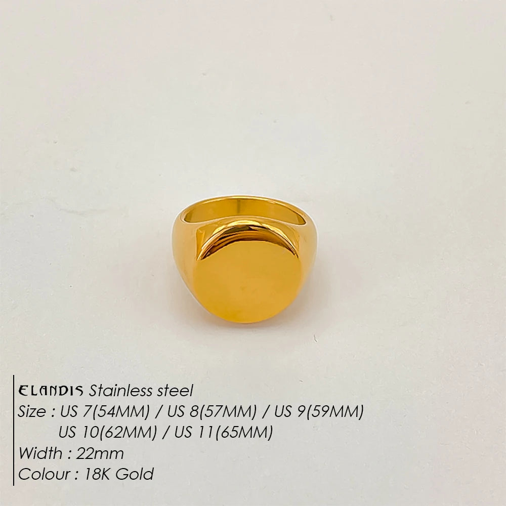 ARISEN™ Smooth Signet Ring (Gold/Silver)