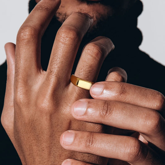 ARISEN™ Thin Signet Ring (Silver/Gold)