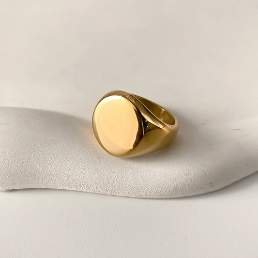 ARISEN™ Smooth Signet Ring (Gold/Silver)