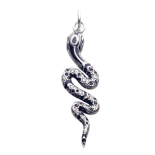 ARISEN™ Black Snake Pendant (Sterling Silver)