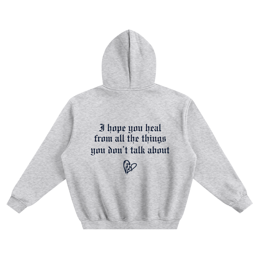 ARISEN™ Fleeced Boxy Hoodie (Light Grey)