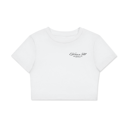 ARISEN™ Fitted Crop Cotton T-Shirt (Arctic White)