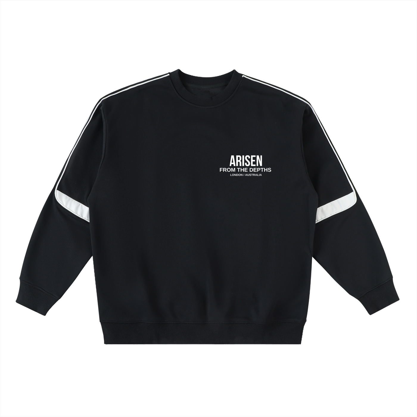 ARISEN™ Crewneck Taped Sweatshirt (Onyx Black)